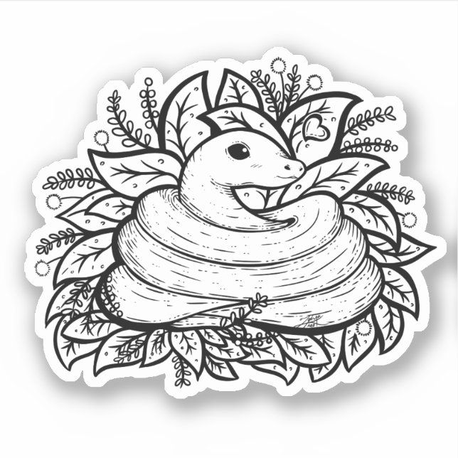 Cute Snake Klistermärken (Framsida)