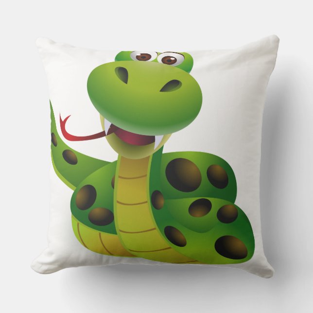 Cute Snake Pillow Kudde (Framsida)