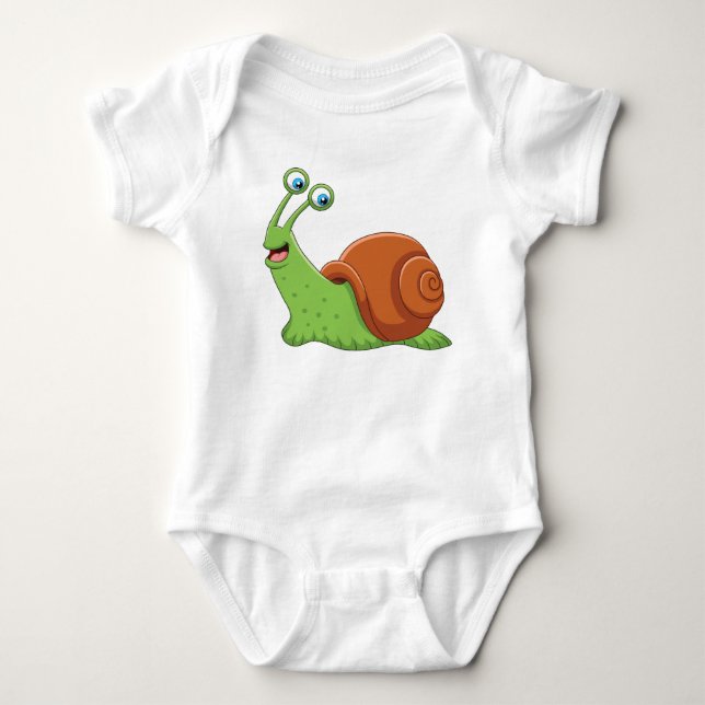Cute Snigel Baby Bodykostym T Shirt (Framsida)