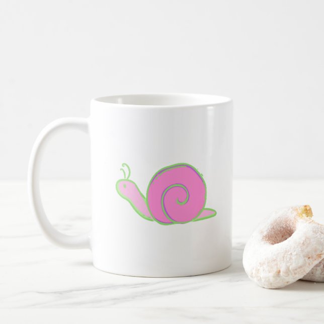 Cute Snigel Coffee Mugg - I Kärlek Slow Mornings 1 (Med munk)