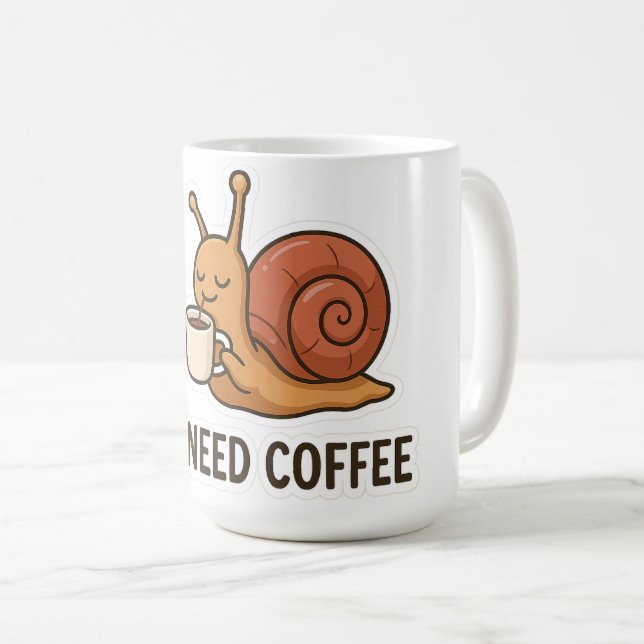Cute Snigel Coffee Sticker Kaffemugg (Framsida höger)