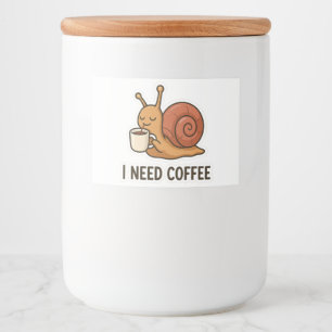 Cute Snigel Coffee Sticker Mat Etiketter