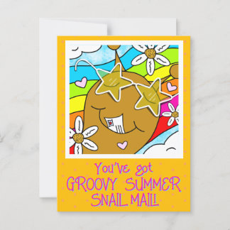 Cute Snigel Groovy Summer Mail Hej Vykort