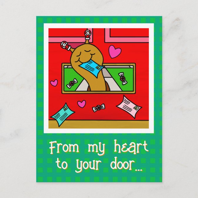 Cute Snigel-julpost Helg Vykort (Framsida)