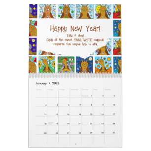 Cute Snigel Medium 2026 Kalender