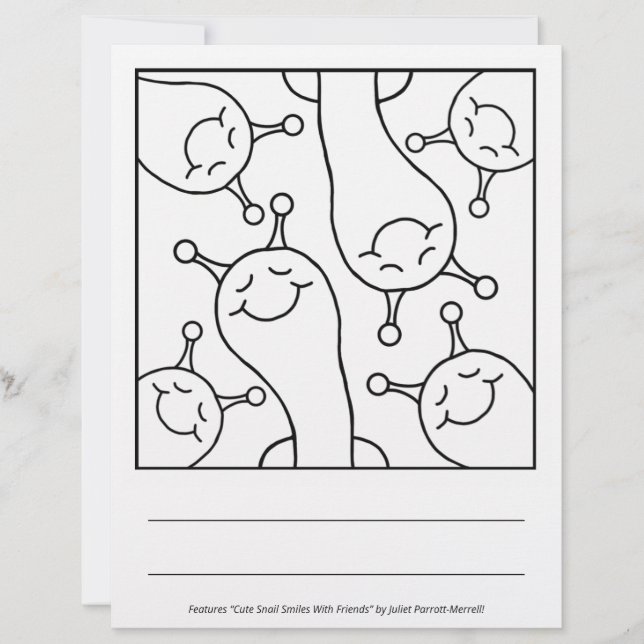 Cute Snigel miles of Smiles Coloring Page (Framsida)
