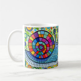 Cute snigel mosaic kaffemugg