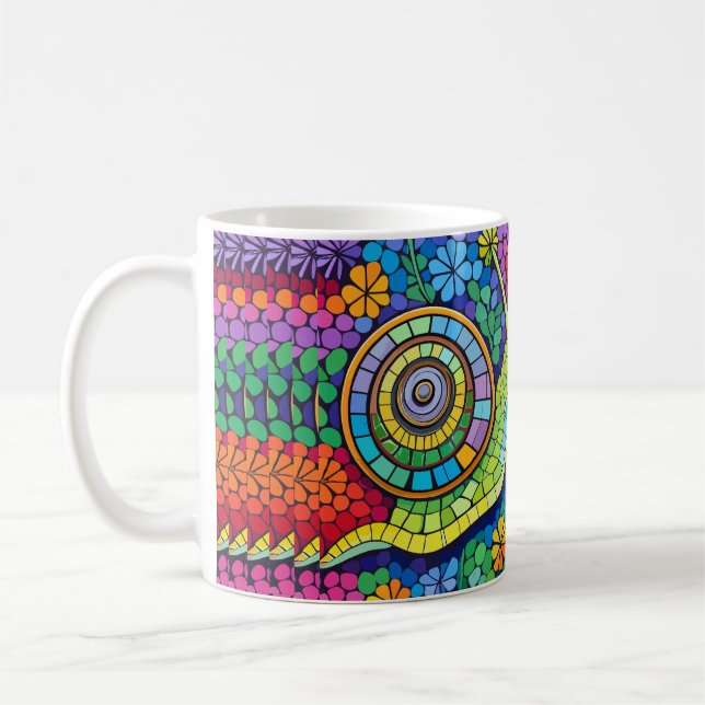 Cute snigel mosaic kaffemugg (Vänster)