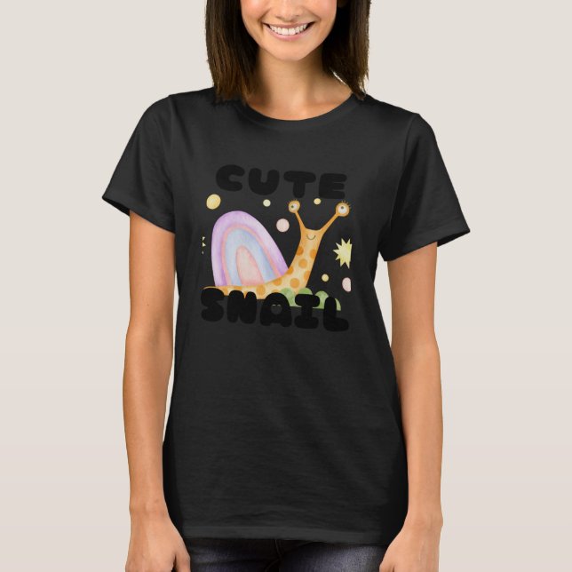 Cute Snigel Nr. 3 Pullover Hoodie T Shirt (Framsida)