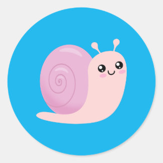 Cute Snigel Runt Klistermärke