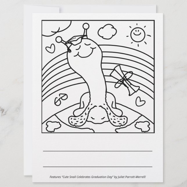 Cute Snigel SNAILED IT till Studenten överst (Framsida)