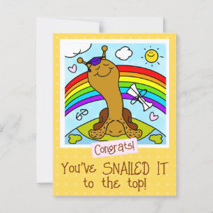 Cute Snigel SNAILED IT till Studenten överst Vykort