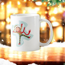 Cute Snö Angel Girl Kaffemugg