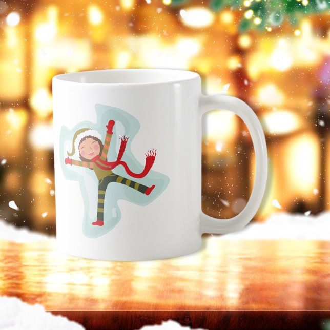 Cute Snö Angel Girl Kaffemugg (Skapare uppladdad)
