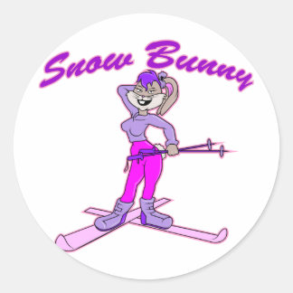 Cute Snö Bunny Runt Klistermärke