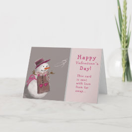 Cute Snö Girl Snö Woman Valentine Day Helgkort