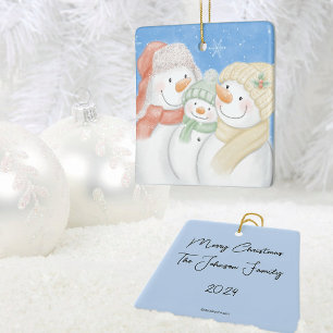 Cute Snö Julgransprydnad Keramik