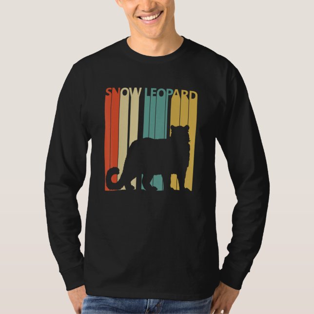 Cute Snö leopard Animal T Shirt (Framsida)