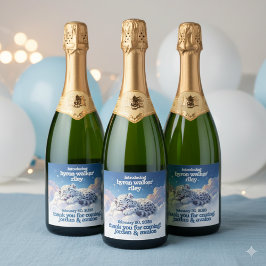 Cute Snö Leopard Asov på Clouds Baby Shower