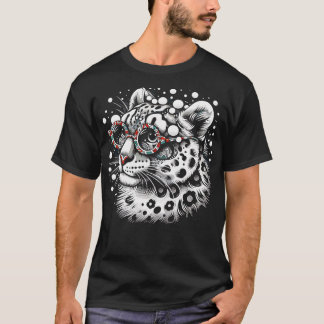 Cute Snö Leopard Unge Big Cat Animal Art 2 T Shirt