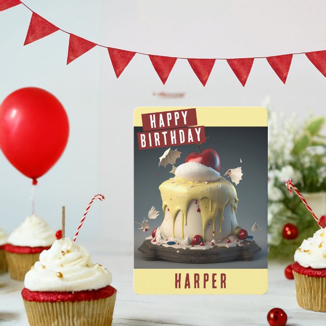 Cute Snö White Birday Card Julkort (Skapare uppladdad)