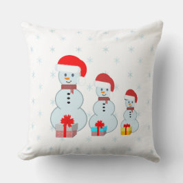 Cute-snögubbar Kudde
