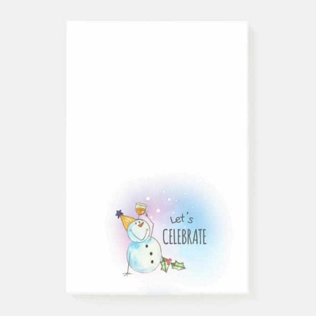 Cute-Snögubbar Post-it Block (Framsida)