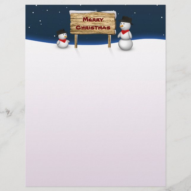 Cute Snögubbar som önskar God jul (Framsida)