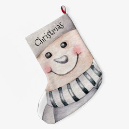 Cute-Snögubbar Stor Julstrumpa