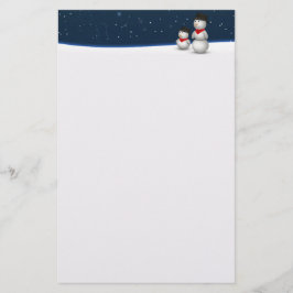Cute Snögubbars Constellation Brevpapper