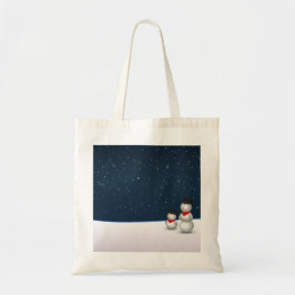 Cute Snögubbars Constellation Tygkasse