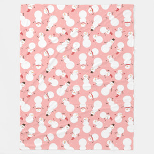 Cute Snögubbars Fleece Blanket