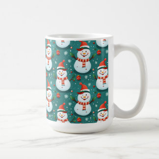 Cute Snögubbars med Julgran Kaffemugg