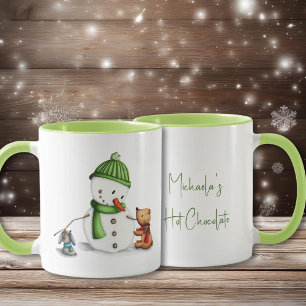 Cute Snögubbe Animals Mugg