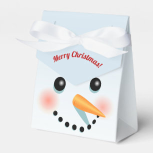 Cute Snögubbe Ansikte med morot Nose Presentaskar