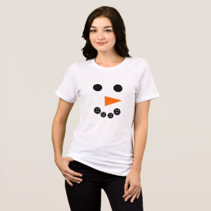 Cute Snögubbe Ansikte T Shirt