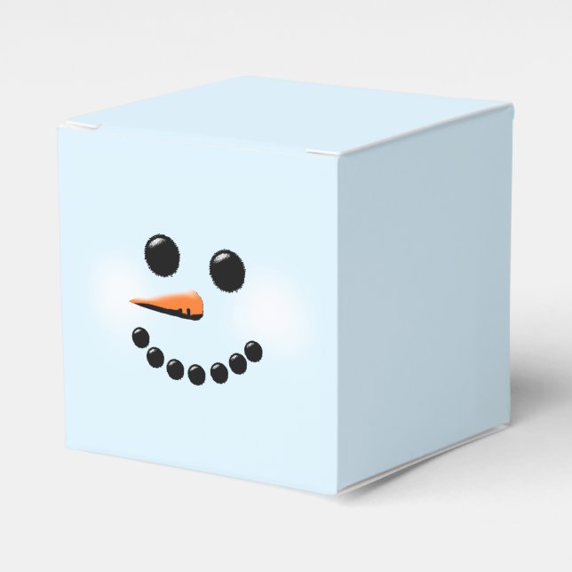 Cute Snögubbe Ansikte Winter-Helgdag Presentaskar (Framsidan Sidan)