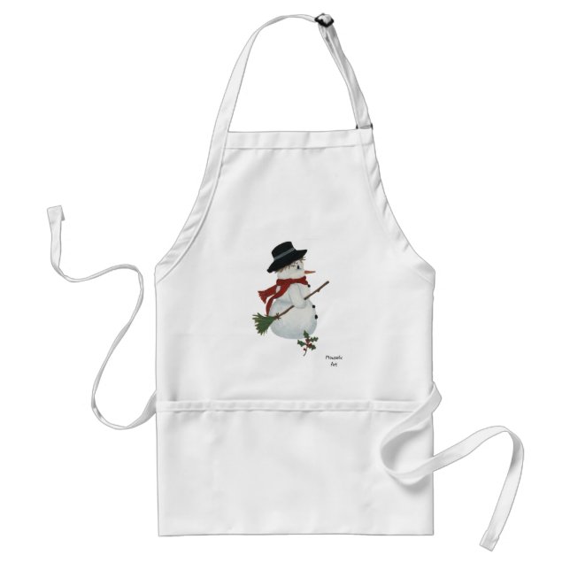 Cute Snögubbe Apron Förkläde (Framsidan)