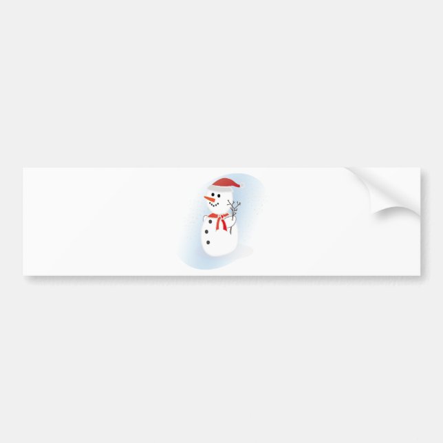 Cute Snögubbe Bildekal (Framsidan)