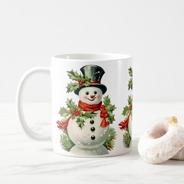 Cute Snögubbe: God jul Kaffemugg (Med munk)