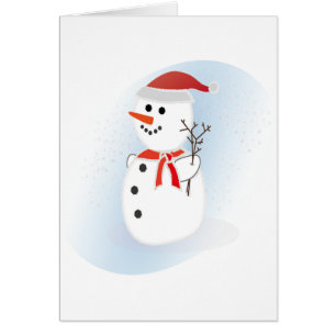 Cute Snögubbe Hälsningskort