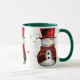 Cute Snögubbe i Red Velvet-julen Mugg