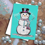 Cute Snögubbe i Scarf Glad helg<br><div class="desc">Helgdag temaobjekt designade av Umua. Tryckt och avsänt av Zazzle eller deras närstående företag.</div>