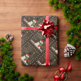 Cute Snögubbe Jul Kindness Joy Inspirief Presentpapper