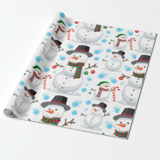 Cute Snögubbe jul Mönster Presentpapper