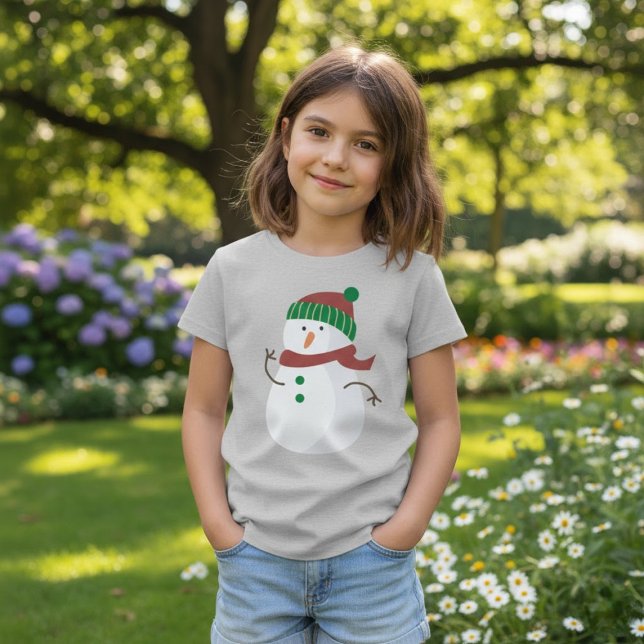 Cute Snögubbe jul T Shirt (Skapare uppladdad)
