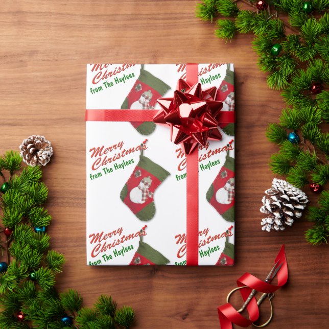 Cute Snögubbe, julklapp, vit Personlig Presentpapper (Julgåva)