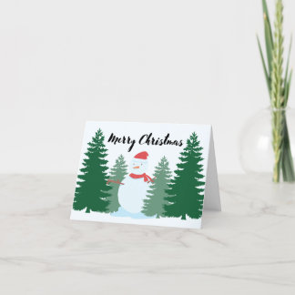 Cute Snögubbe-julkort Helgkort