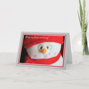 Cute Snögubbe-julkort Helgkort