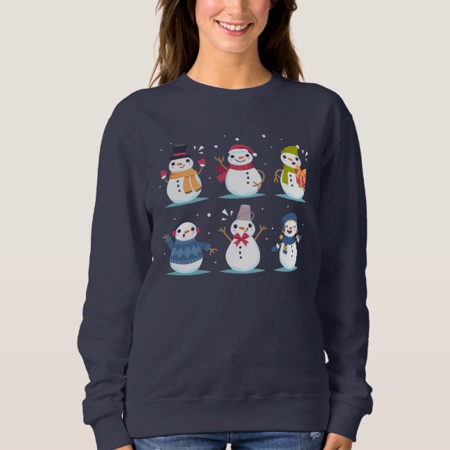 Cute Snögubbe julsötare, Jumper T Shirt (Framsida)